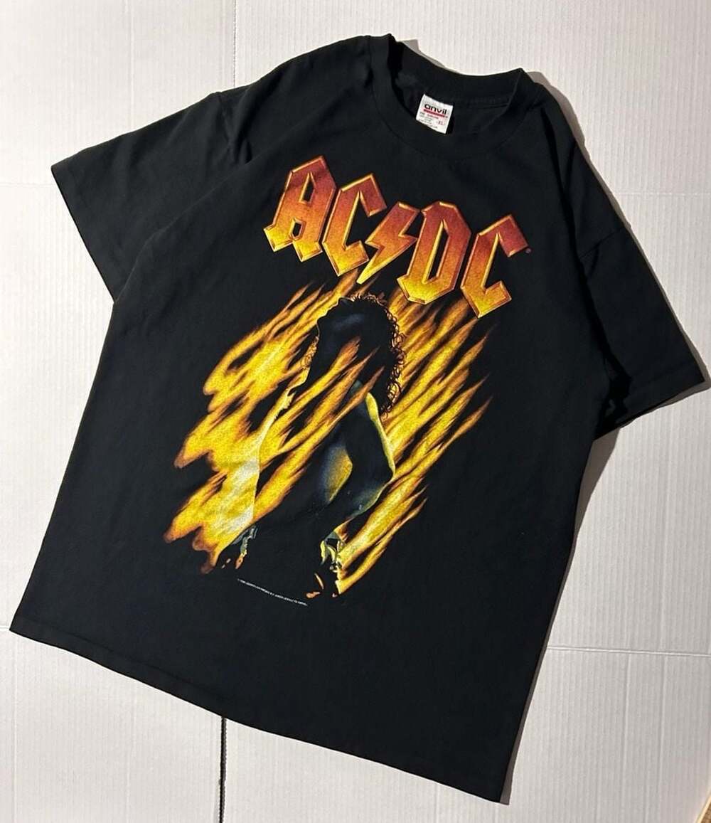 Vintage 1998 AC/DC Bonfire Graphic Band T-Shirt